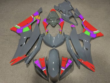 Carénages Moto Yamaha YZF R6 2008-2016 - Nardo Gris Rouge Roue Chromatique