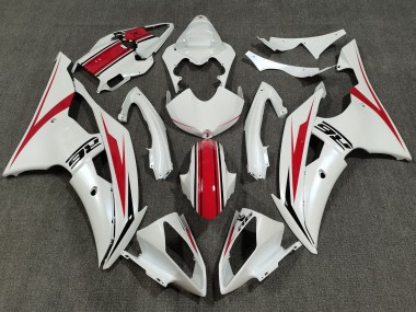 Kits Carénage Moto ABS Yamaha YZF R6 2008-2016 - Blanc Perle Rouge