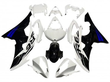 Carénages Moto Yamaha YZF R6 2008-2016 - Blanc Bleu Noir Brillant