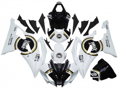 Carénages Moto Yamaha YZF R6 2008-2016 - Blanc Noir Lucky Strike