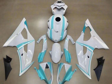 Carénages Moto Yamaha YZF R6 2008-2016 - Blanc Bleu Clair