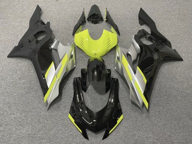 Carénages Moto Yamaha YZF R6 2017-2023 - Gris Jaune Néon Noir Brillant