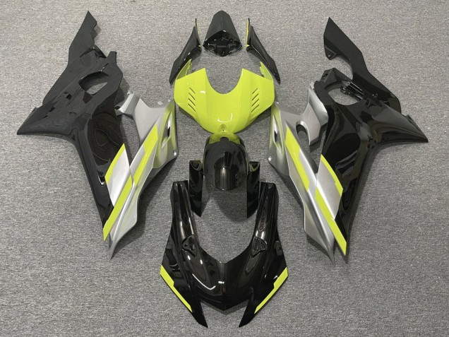 Carénages Moto Yamaha YZF R6 2017-2023 - Gris Jaune Néon Noir Brillant