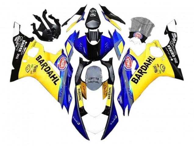 Carénages Moto Yamaha YZF R6 2017-2023 - Jaune Bleu Noir Bardahl