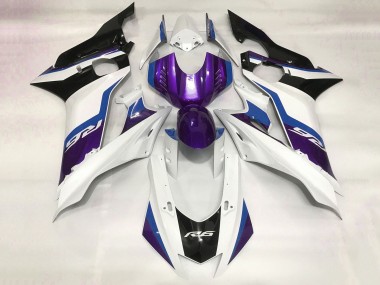 Carénage Moto Yamaha YZF R6 2017-2023 - Blanc Bleu Violet Noir