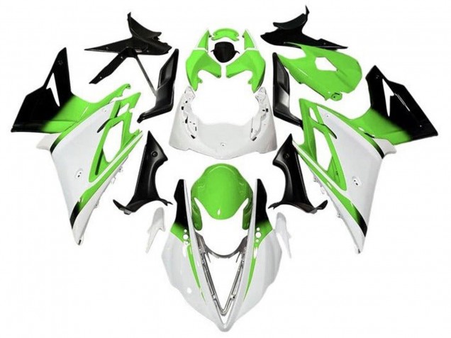 Carénages Moto Triumph Daytona 675 Triple 2013-2016 - Blanc Vert Noir Brillant