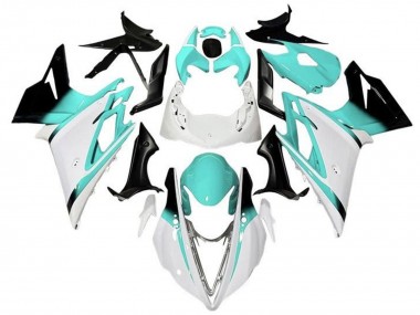 Carénages Moto Triumph Daytona 675 Triple 2013-2016 - Blanc Turquoise Bleu Noir Brillant
