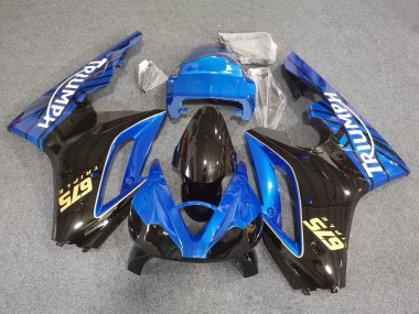 Carénages Moto Triumph Daytona 675 Triple 2006-2008 - Bleu Noir Brillant Courses