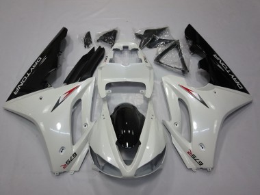 Carénage Moto Triumph Daytona 675 Triple 2009-2012 - Blanc Noir Brillant