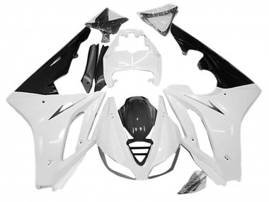 Carénages Moto Triumph Daytona 675 Triple 2009-2012 - Blanc Noir Brillant