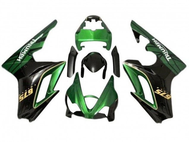 Carénages Moto Triumph Daytona 675 Triple 2009-2012 - Vert Noir Brillant