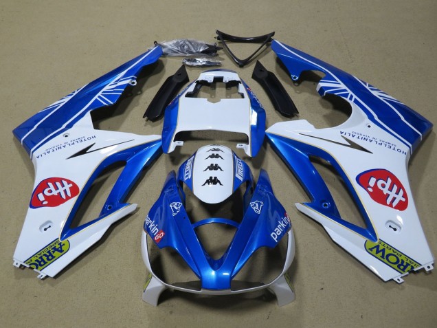 Carénages Moto Triumph Daytona 675 Triple 2009-2012 - Blanc Bleu Hpi
