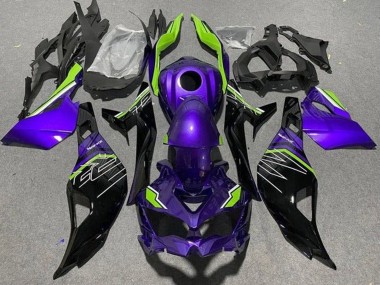 Carénages Moto Kawasaki ZX4R ZX-4RR 2019-2025 - Violet Vert Noir
