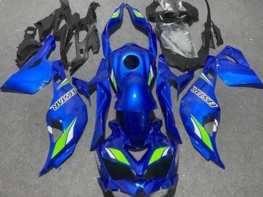 Carénages Moto Kawasaki ZX4R ZX-4RR 2019-2025 - Bleu Vert Ecstar