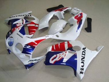 Carénages Moto Honda CBR250RR MC19 1988-1989 - Blanc Rouge Bleu