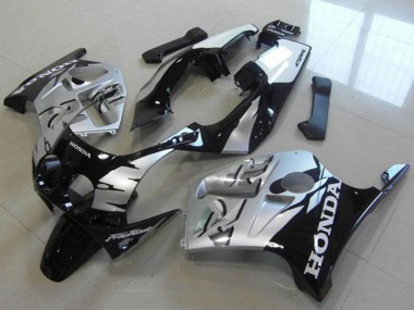 Carénages Moto Honda CBR250RR MC19 1988-1989 - Argent Noir Brillant