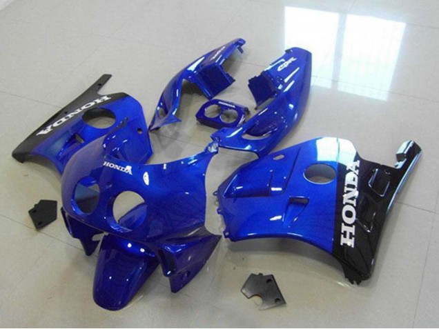 Carénages Moto Honda CBR250RR MC22 1990-1998 - Bleu Noir Brillant Blanc Décalque