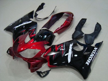 Kit Carénages Moto Honda CBR600 F4i 2004-2007 - Rouge Noir Brillant