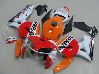 Kits Carénage Moto ABS Honda CBR600RR 2005-2006 - Orange Blanc Rouge Noir Brillant Repsol