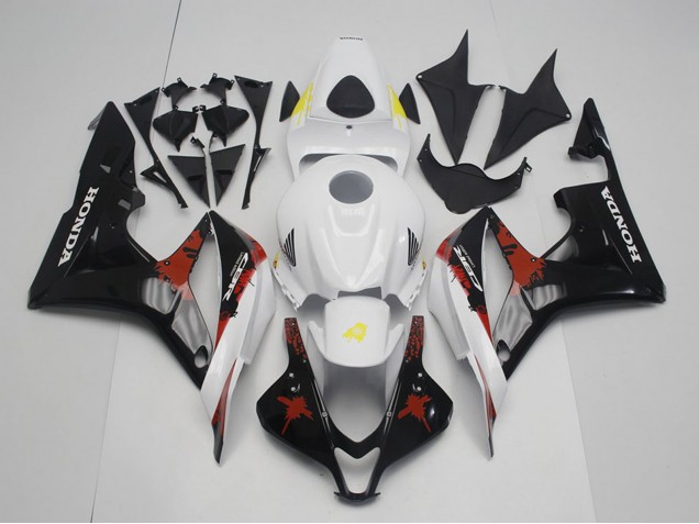 Carénages Moto Honda CBR600RR 2007-2008 - Blanc Rouge Jaune Noir Brillant Limited Edition