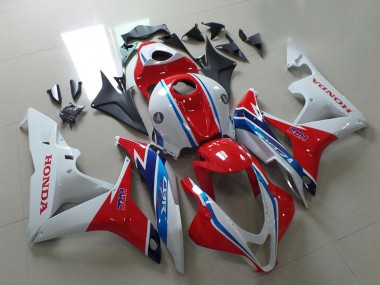 Carénages Moto Honda CBR600RR 2007-2008 - Blanc Rouge Bleu Clair HRC
