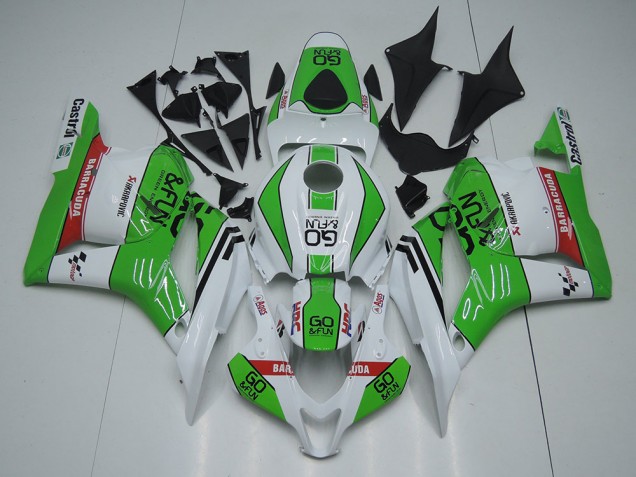 Carénages Moto Honda CBR600RR 2009-2012 - Blanc Vert Rouge Go Fun