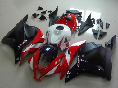 Carénages Moto Honda CBR600RR 2009-2012 - Blanc Rouge Bleu Foncé Noir Brillant