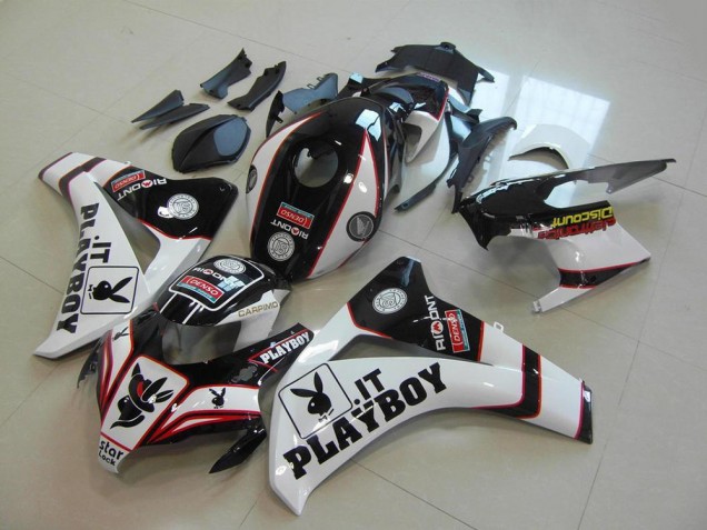 Carénages Moto Honda CBR1000RR 2008-2011 - Blanc Rouge Noir Brillant Playboy