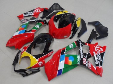 Carénages Moto Suzuki GSXR 1000 2007-2008 - Rouge Jaune Noir Bleu Blanc Vert
