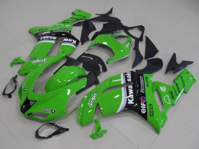 Carénages Moto Kawasaki ZX6R 2007-2008 - Vert Flèche