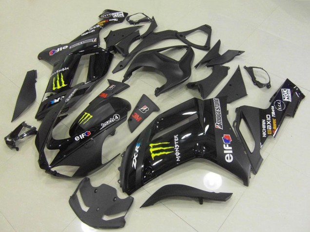 Carénages Moto Kawasaki ZX6R 2007-2008 - Noir Monstre