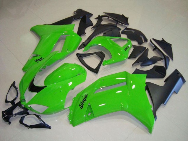 Carénages Moto Kawasaki ZX6R 2007-2008 - Vert Noir Mat