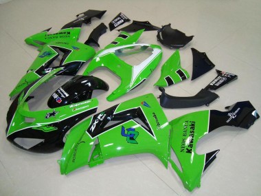 Carénages Moto Kawasaki ZX10R 2006-2007 - Vert Blanc Noir Brillant