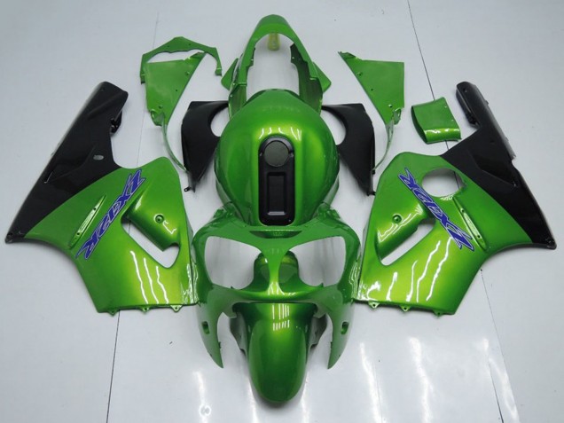 Carénages Moto Kawasaki ZX12R 2000-2001 - Vert Noir Bleu