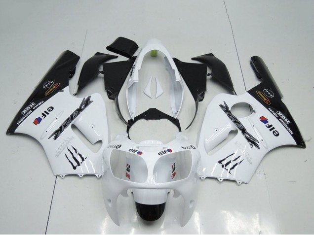 Carénages Moto Kawasaki ZX12R 2000-2001 - Blanc Noir Elf Monstre