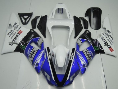 Carénages Moto Yamaha YZF R1 2000-2001 - Blanc Bleu Noir ENEOS Monstre