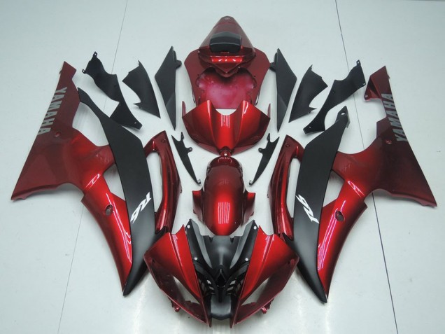 Carénage Moto Yamaha YZF R6 2008-2016 - Rouge Noir Mat