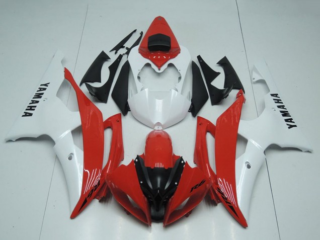 Carénages Moto Yamaha YZF R6 2008-2016 - Blanc Rouge