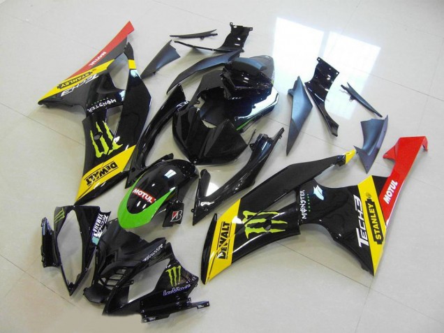 Carénage Moto Yamaha YZF R6 2008-2016 - Jaune Rouge Noir Brillant Vert Monstre Motul