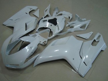 Carénages Moto Ducati 848 1098 1198 2007-2014 - Blanc Brillant