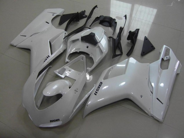 Carénages Moto Ducati 1198 2007-2014 - Blanc Brillant