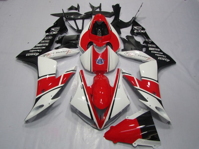 Carénage Moto Yamaha YZF R1 2004-2006 - Blanc Rouge Noir