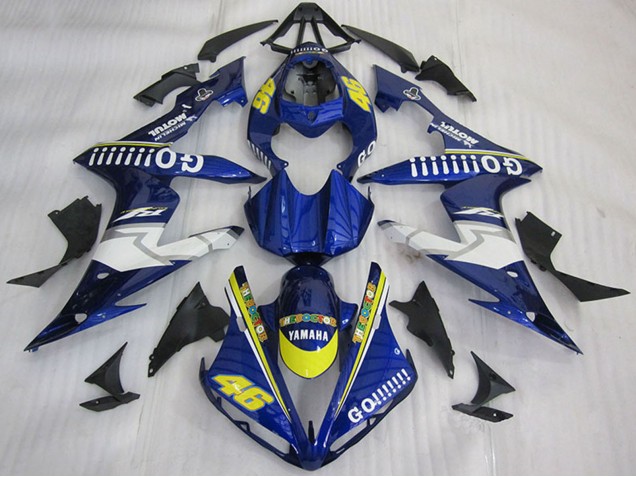 Carénages Moto Yamaha YZF R1 2004-2006 - Bleu Jaune Blanc Go 46