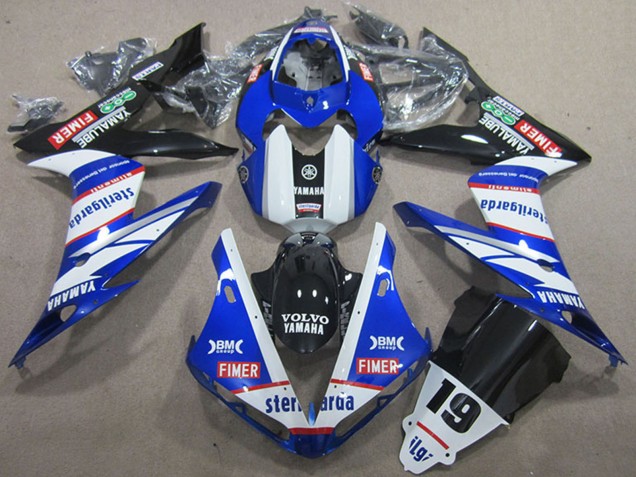 Carénages Moto Yamaha YZF R1 2004-2006 - Blanc Bleu Noir Rouge Volvo Sterilgarda 19