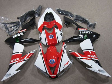 Carénages Moto Yamaha YZF R1 2004-2006 - Blanc Rouge Noir Vert Motul Monstre