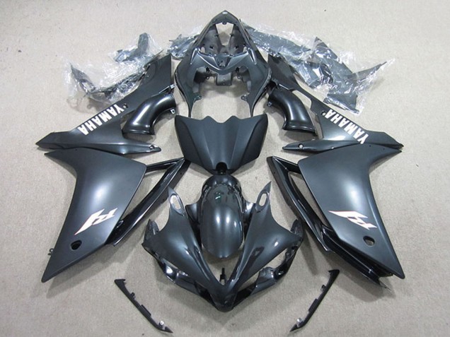 Carénages Moto Yamaha YZF R1 2007-2008 - Noir Mat Blanc Décalque
