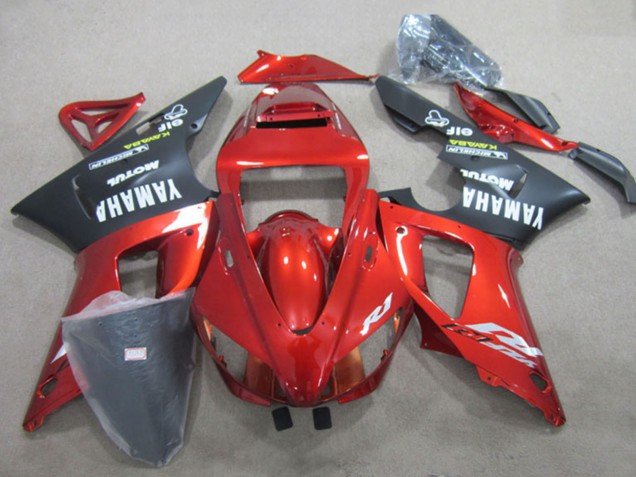 Carénage Moto Yamaha YZF R1 2009-2011 - Rouge Noir Mat
