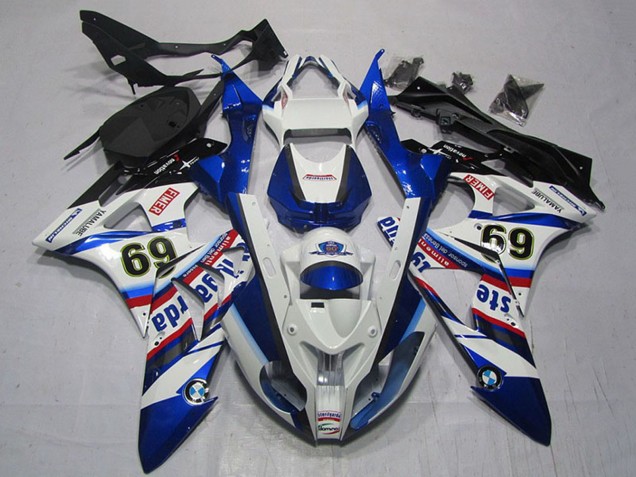 Carénages Moto BMW S1000RR 2009-2014 - Blanc Rouge Bleu Noir Sterilgarda 69