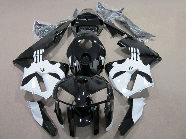 Carénage Moto Honda CBR600RR 2005-2006 - Noir Brillant Blanc