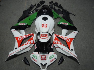 Carénages Moto Honda CBR600RR 2007-2008 - Blanc Rouge Vert San Carlo